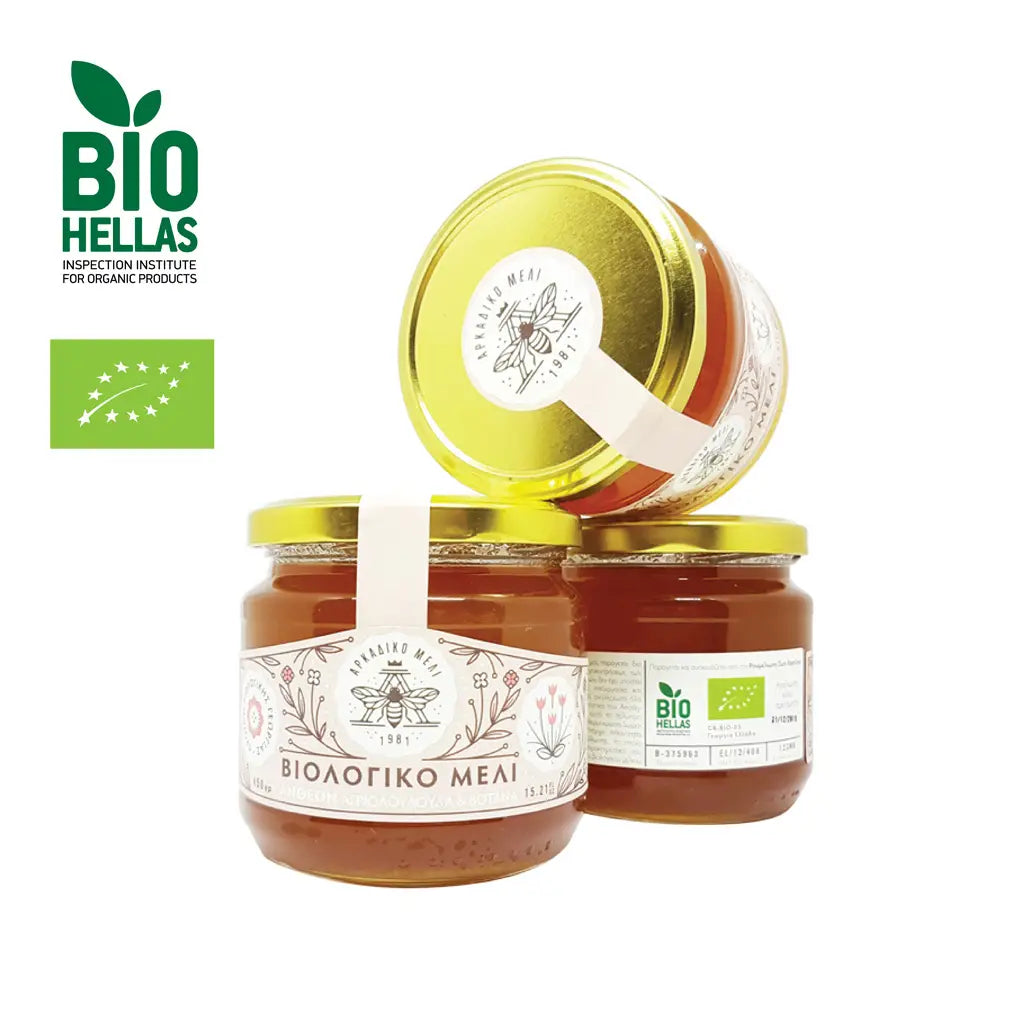Grecki miód organiczny z dzikich kwiatów 600g