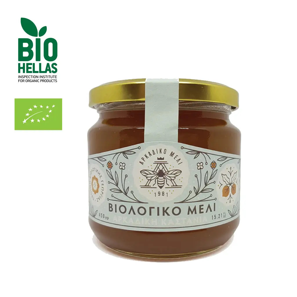 Grecki miód organiczny z kasztanów 600g
