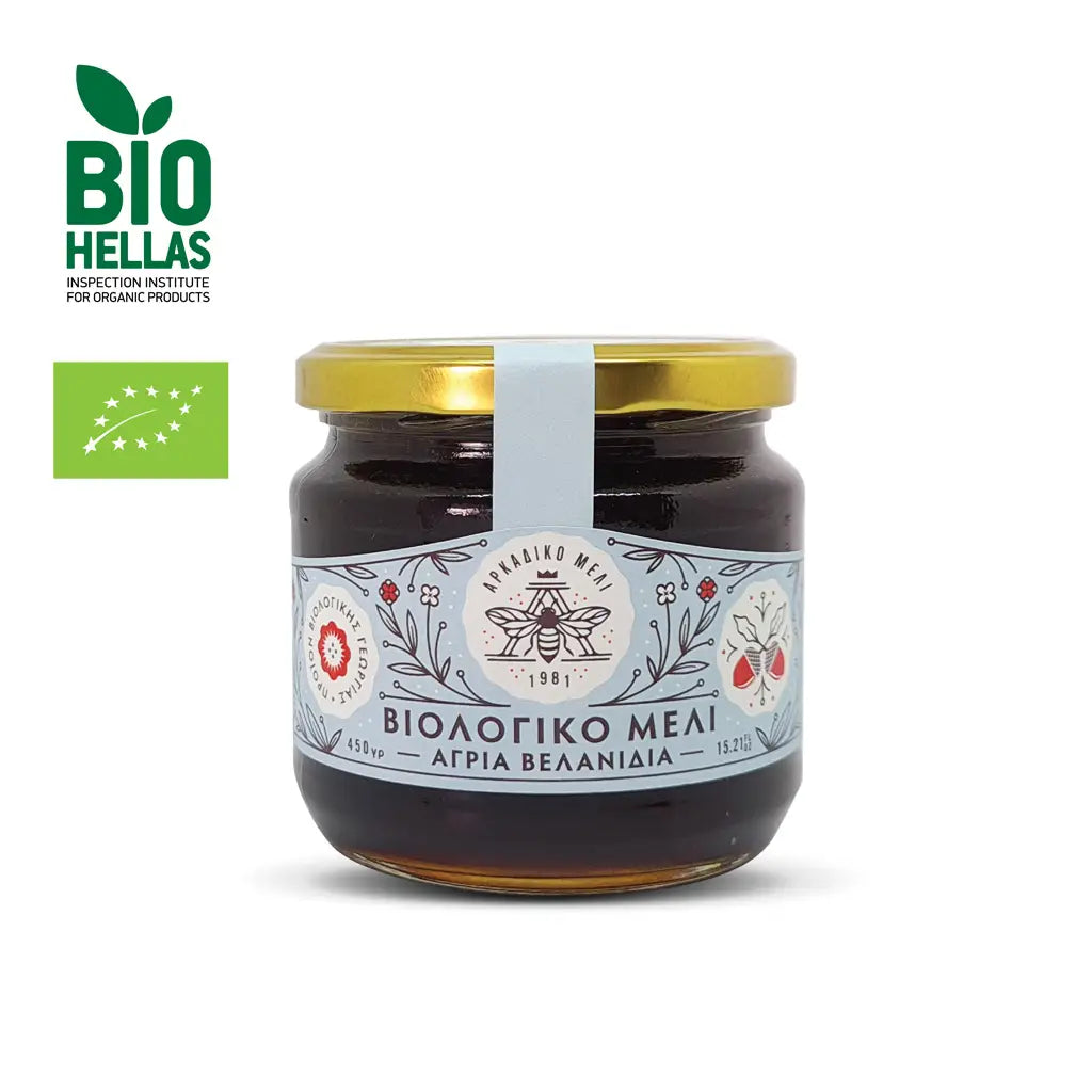 Spadziowy miód z greckiego dębu organiczny 600g