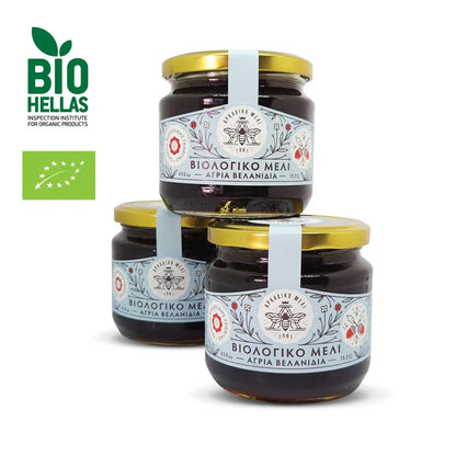 Spadziowy miód z greckiego dębu organiczny 600g
