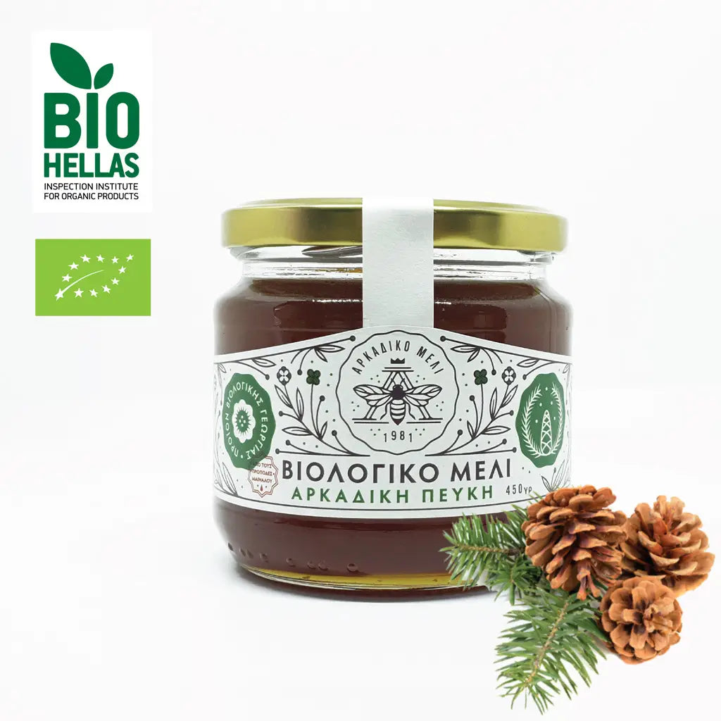 Spadziowy grecki miód sosnowy organiczny 600g