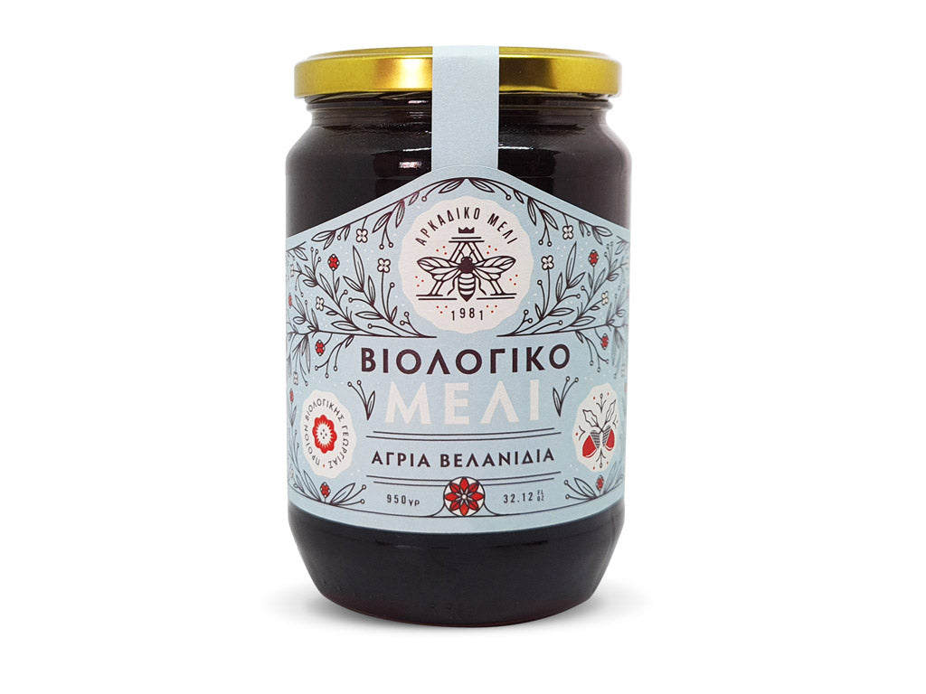 Spadziowy miód z greckiego dębu organiczny 600g