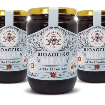 Spadziowy miód z greckiego dębu organiczny 600g