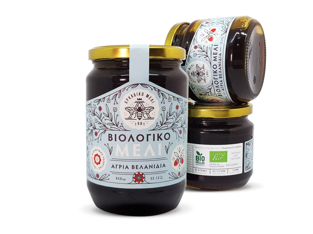 Spadziowy miód z greckiego dębu organiczny 600g