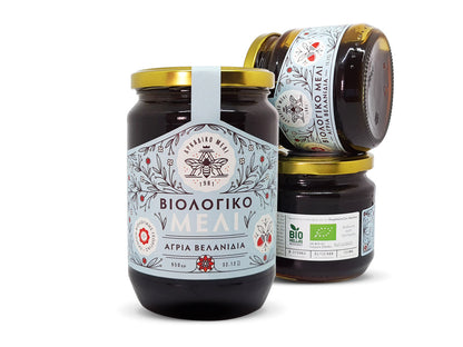 Spadziowy miód z greckiego dębu organiczny 600g