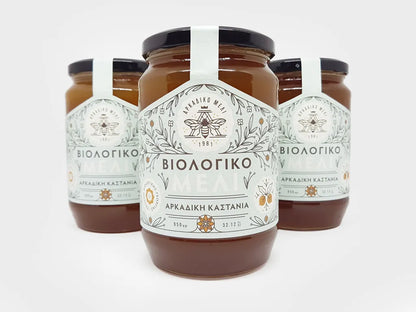 Grecki miód organiczny z kasztanów 600g